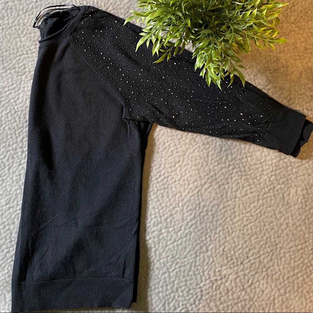 black sweater